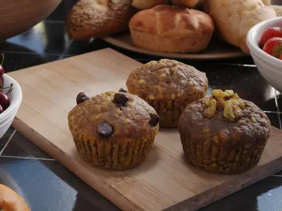  Carrot Cake Muffin Models  purchase