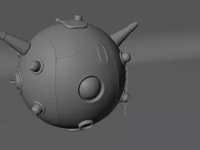 Sphere robot Low-poly 3D model