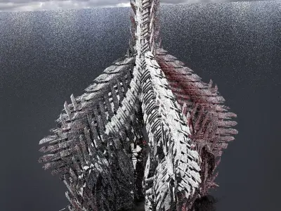Dreadnaught Ship Wreck Spine 6 3D model