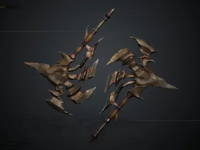Mefistofel Axe - Game Ready PBR Low-poly 3D model