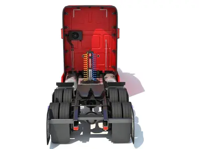 Generic Semi Truck 3D model 4
