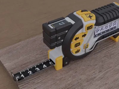 Digital Tape Measure Low-poly 3D model
