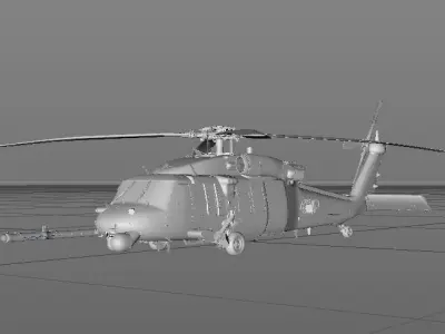 helicopter military 3D model by BPep