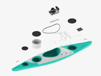 Kayak crocodile 3D model