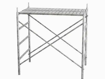 Metal Scaffolding Construction 01 Low-poly 3D model