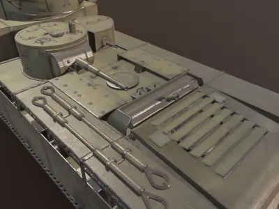 Tank T-35 Low-poly 3D model