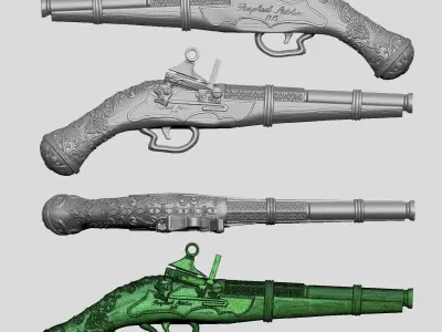  flintlock 3D print model