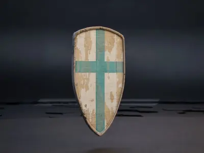 Medieval shield pack Low-poly 3D model purchase