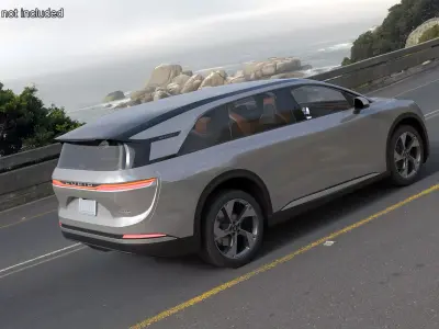 Lucid Gravity 2024 Electric SUV 3D model