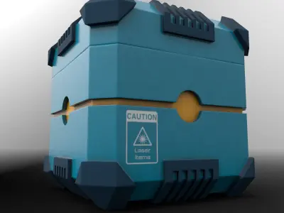 Sci-Fi Animated Lootbox Type3 Low-poly 3D model