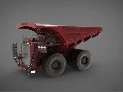 heavy mining truck 3D model Polygon mesh