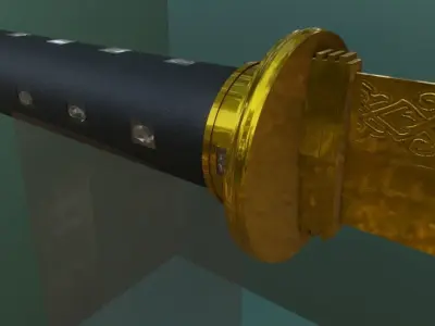 Sword in glass case 3D model