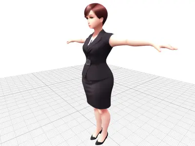 Sophia the Business Woman Low-poly 3D model