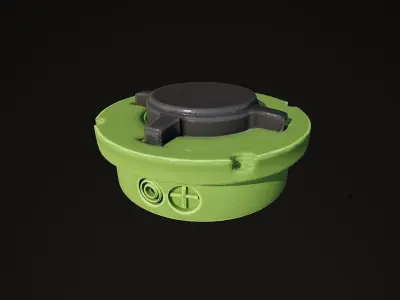 PMN2 explosive mine 3D model