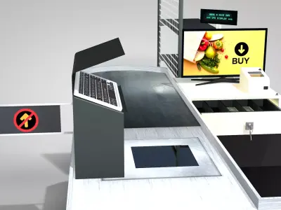 Supermarket Checkout 3D model