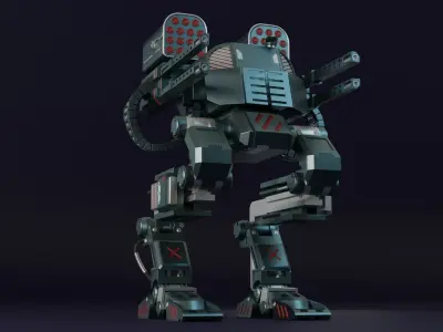 Assault robot model 3D model