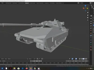 Tank 3D Military Vehicle Blender Free 3D model
