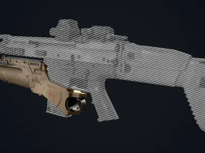 SCAR EGLM  Low-poly 3D model