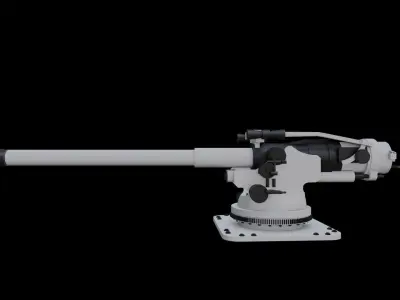 5-inch 50-caliber  US Naval Gun 3D model