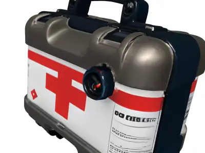 Tactical First Aid Kit Box Low-poly 3D model