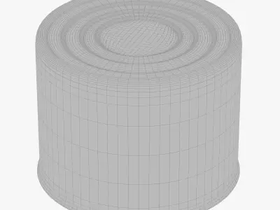 canned food round tin metal aluminium can 10 3D model