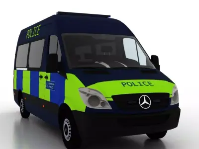 Mercedes Benz Sprinter L2H2 2009 England Police Passenger EU 3D model