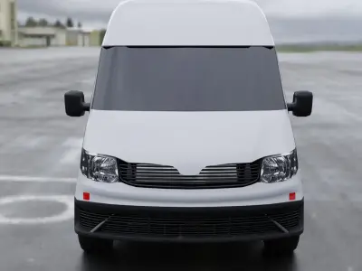 van car Free low-poly 3D model