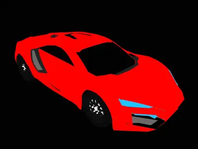 Lykan Hypersport From W motors Low-poly 3D model