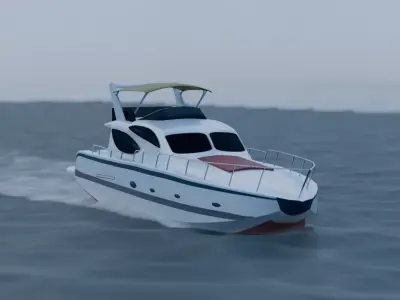 LOW POLY Yacht Low-poly 3D model by balagoniyuvraj