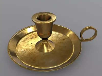Candle Holder Low-poly 3D model