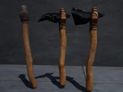 survival game pack Low-poly 3D model