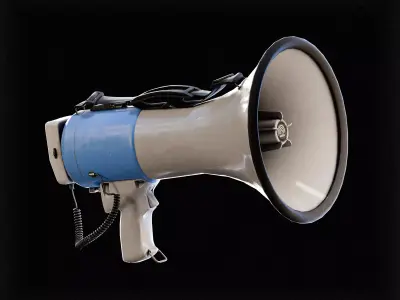 Free Megaphone 3D Model Prop - Game Ready Low-poly 3D model