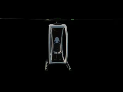 Scifi-looking Helicopter Free 3D model