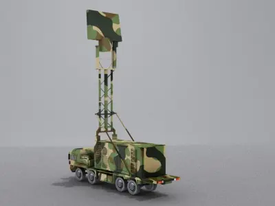 TRML-3D camouflaged military vehicle Low-poly 3D model