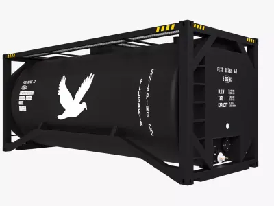 20 ft Bitumen Tank Container 3D model