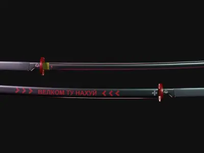 Katana japanese samurai sword 3D model