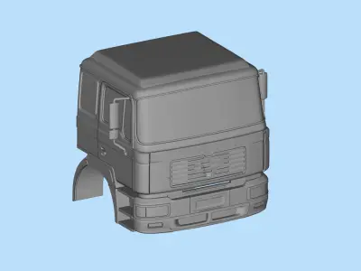 3d printable  Cab old truck F2000 for chassis  TRX6  3D print model