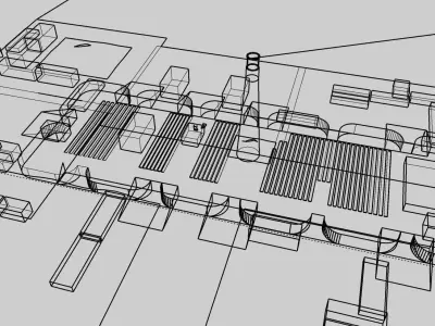Brick Factory Low-poly 3D model