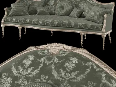 RONALD PHILLIPS Brocket sofa and George sofa 3D model