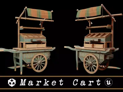 Market Cart  Low-poly 3D model