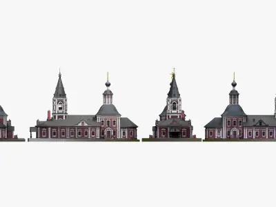 001270 old christian temple 3D model