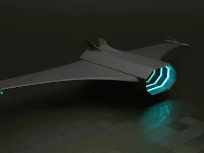Concept aircraft Free low-poly 3D model