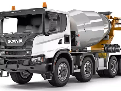 Truck  G500 XT 8x4 concrete mixer 2022 3D model