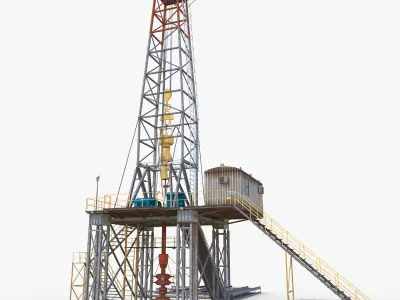 Land Rig  Low-poly 3D model
