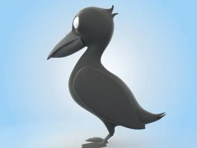 Raven bird 3D model
