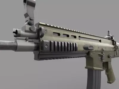 FN SCAR L RIFLE PBR Low-poly 3D model