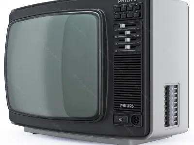 PHILIPS 14C825 retro color TV 3D model