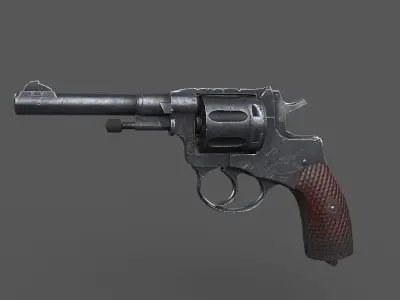 Nagant M1895 Low-poly 3D model