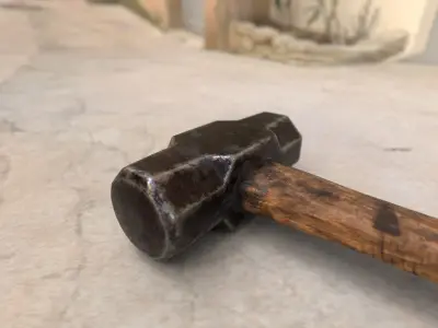  Old Sledgehammer 3d Mode Low-poly 3D model