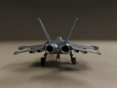 fighter jet 3D print model 6
